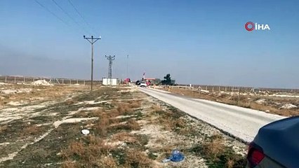 Konya'da askeri uçak düştü, pilot uçaktan atlayarak kurtuldu