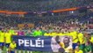 Moment Brazil players hold Pelé banner up after World Cup win over South Korea