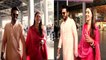 Hansika Motwani शादी के बाद सिंदूर और चूड़ा पहने पति Sohael के साथ लौटी Mumbai, Video Viral!FilmiBeat