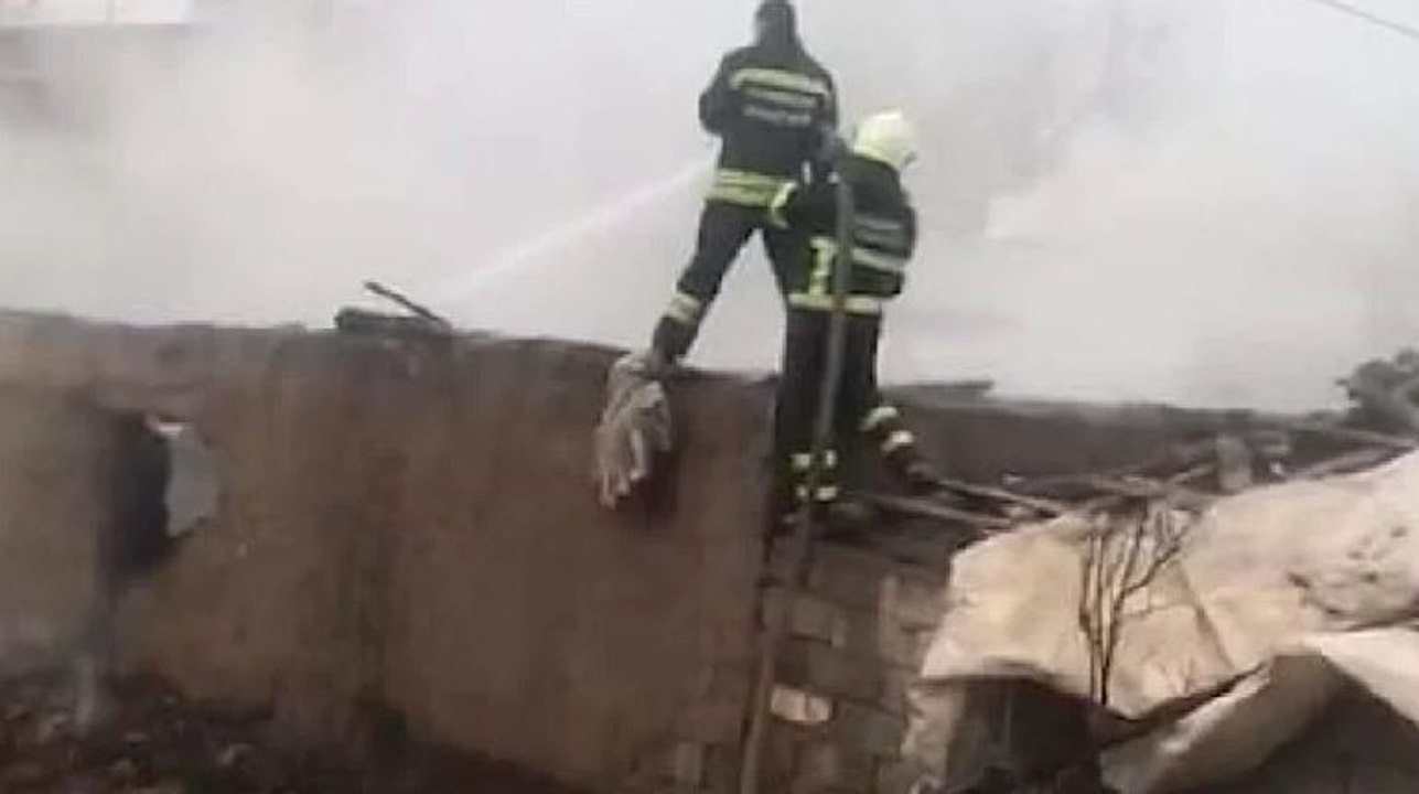 Ahırda yangın: 22 hayvan can verdi