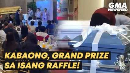 Kabaong, grand prize sa isang raffle! | GMA News Feed