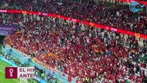 El himno de España sonó con fuerza antes del partido contra Marruecos