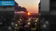 Los momentos posteriores a la explosión en Kursk, Rusia