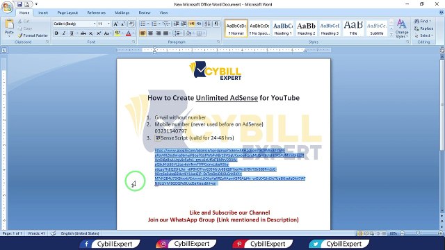 How to Create Free Google AdSense for YouTube | Earn Money at Home | Cybill Expert