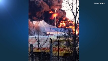 Fire at Russian airport labelled as 'terrorist' attack by Moscow