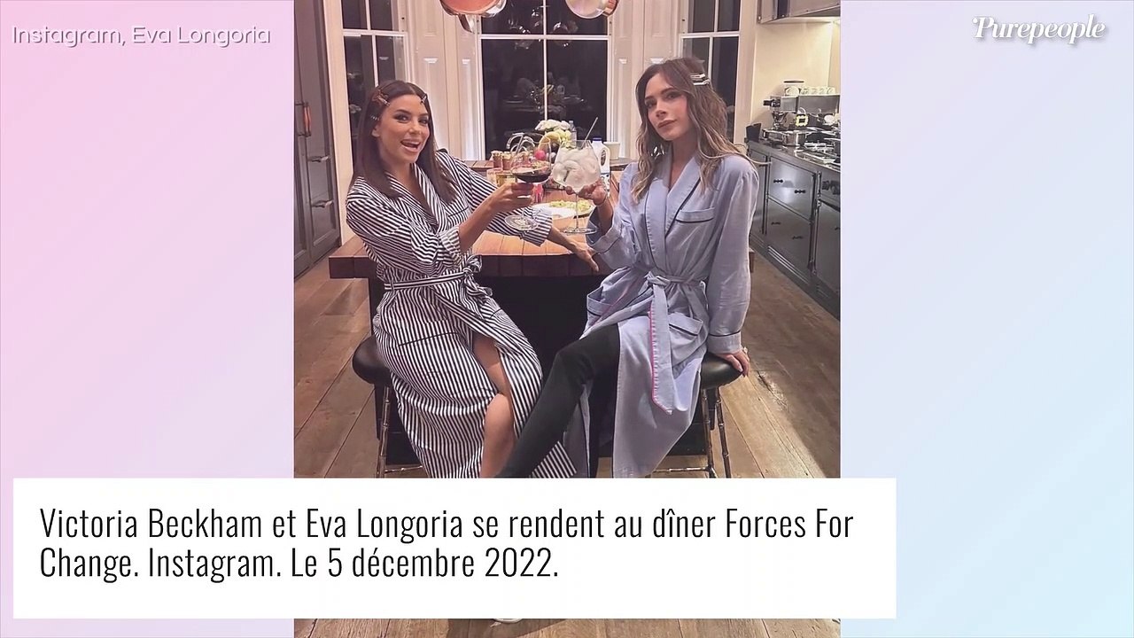 Victoria Beckham sculpturale, elle dévoile l'intégralité de son dos nu face à sa copine Eva Longoria