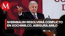 AMLO reprueba represión en Xochimilco y pide castigar a responsables; deslinda a Sheinbaum