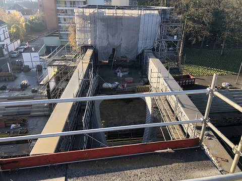 Visite de chantier au pont des Trous àTournai