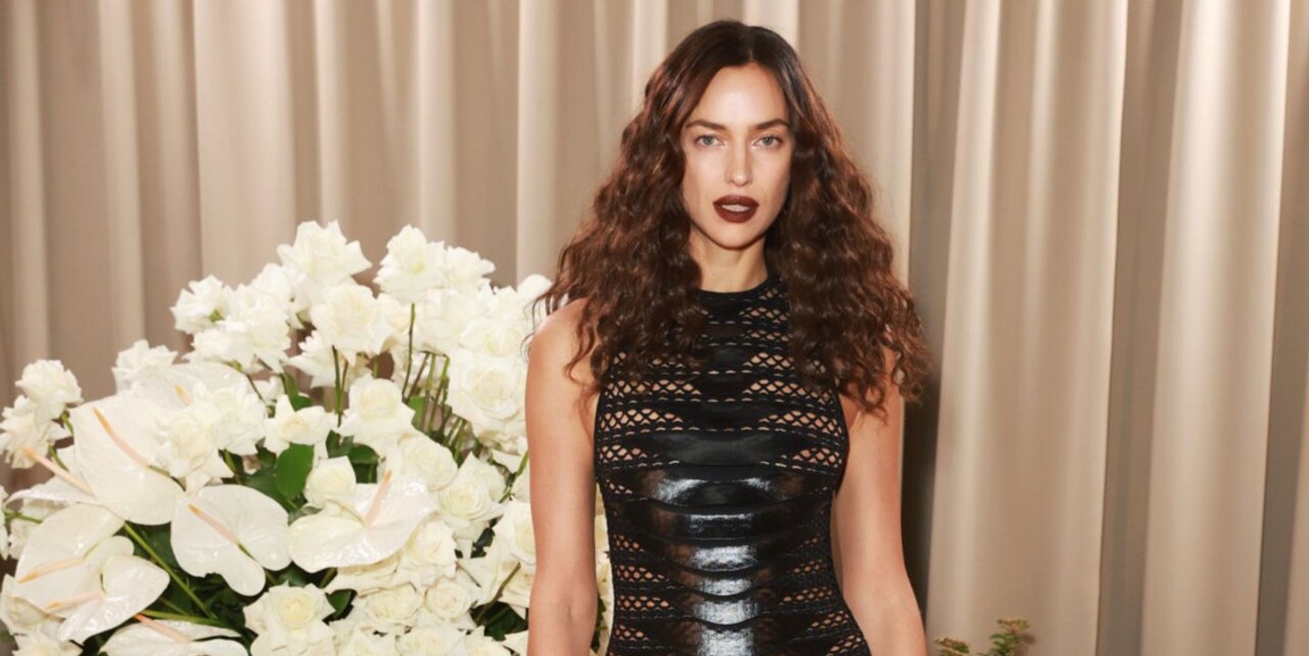 Irina Shayk Channeled Disco-Era Glam in a Fishnet Dress
