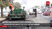 Inversión fija bruta tropieza, cae 0.9% mensual en septiembre