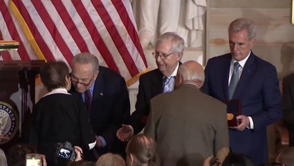 Family of police officer who defended Capitol refuse to shake Mitch McConnell’s hand