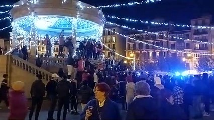 Cientos de marroquíes celebran en Pamplona la victoria ante España en el Mundial