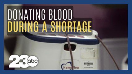 Giving blood during the national blood shortage