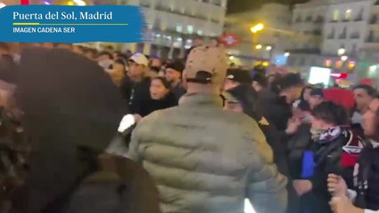 Disturbios en la Puerta del Sol tras la victoria de Marruecos sobre España