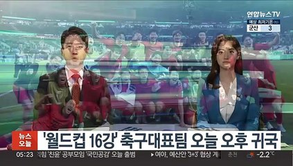 '월드컵 16강' 축구대표팀 오늘 오후 귀국