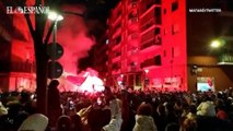 Miles de marroquís salen a la calles de España para celebrar el triunfo en el mundial de Qatar