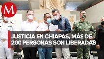 En Chiapas, Rutilio Escandón entregó constancias de libertad a 212 personas que estaban en penales