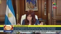 Vicepresidenta de Argentina Cristina Fernández ofrece declaraciones tras el fallo del caso Vialidad