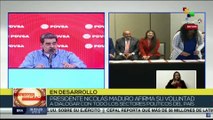 Nicolás Maduro: “La Plataforma Unitaria se comprometió a enviar $3150 millones para inversiones sociales”