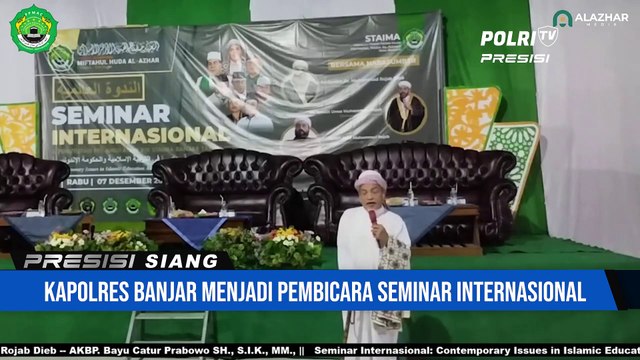 Kapolres Banjar Hadiri Seminar Internasional bersama Syeikh Prof. Dr. Muhammad Rojab Dieb dari Damaskus, Suriah