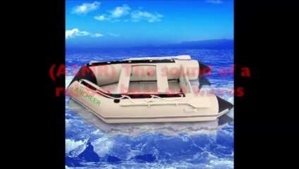 (ASMR) The sound of a rubber boat on waves.