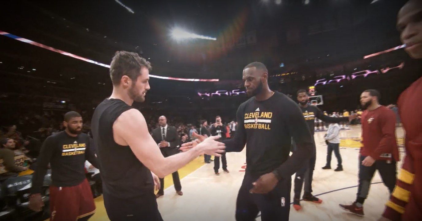 NBA History: LeBron James and Kevin Love Handshakes - Vidéo Dailymotion