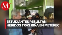 Jóvenes irrumpen en preparatoria de Metepec para golpear a estudiantes; hay cuatro lesionados