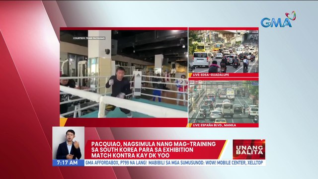 Pacquiao, nagsimula nang mag-training sa South Korea para sa exhibition match kontra kay DK Yoo | UB