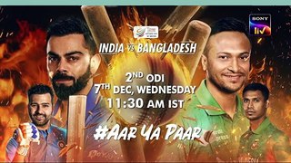 India vs Bangladesh _ 2nd ODI _ 7th Dec - 11_30 AM Onwards _ Streaming LIVE on Sony LIV.Full HD