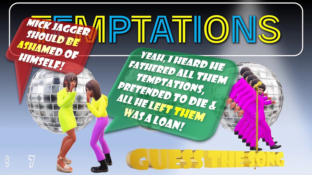 Guess THE TEMPTATIONS' 2nd Biggest Billboard Hit From This Funny Animation!