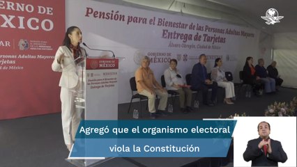 "No están de acuerdo con que encabece las encuestas", dice Sheinbaum sobre el INE
