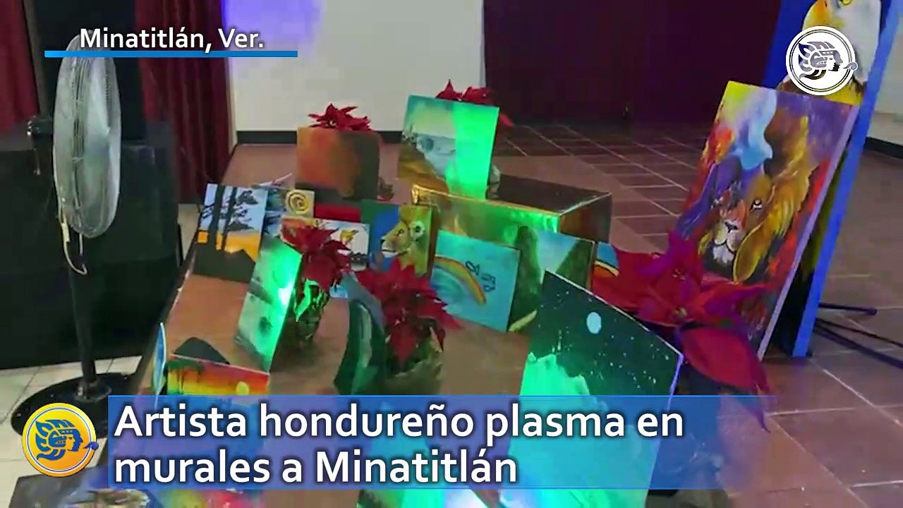 Artista hondureño plasma en murales a Minatitlán