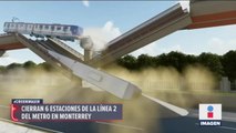 Cierran seis estaciones de L12 del Metro de Monterrey por daños estructurales