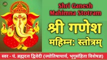 श्री गणेश महिम्न: स्तोत्रम् | Shri Ganesh Mahimna Stotram | Very Powerful Ganesh Stuti For Success | स्वर - पं. ब्रह्मदत्त द्विवेदी (ज्योतिषाचार्य, भृगुसंहिता विशेषज्ञ)