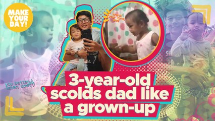 3-year-old scolds dad like a grown-up | Make Your Day