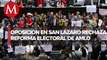 Oposición celebra rechazo a reforma electoral en San Lázaro