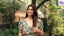 Saie Tamhankar Spotted At Tips Office For Meeting With Kumar Taurani