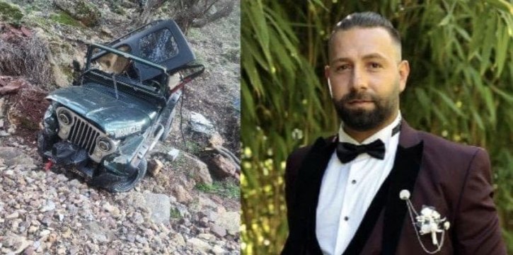 Uçuruma yuvarlanan cipteki genç kayanın altında kalarak yaşamını yitirdi