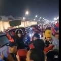 King of Morocco celebrates with fans after Fifa World Cup win