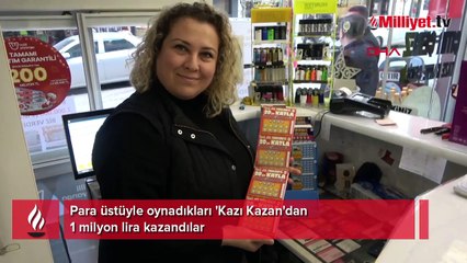 Para üstüyle oynadıkları 'Kazı Kazan'dan 1 milyon lira kazandılar