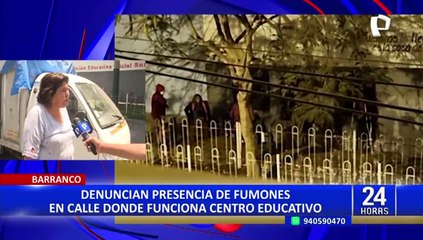 Barranco: denuncian que exteriores de centro educativo ha sido tomado por personas de mal vivir