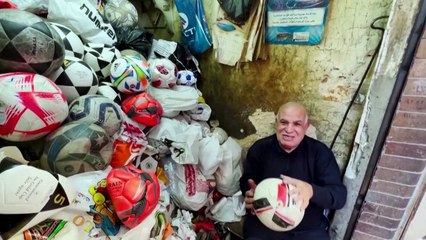 This man has spent 50 years repairing soccer balls