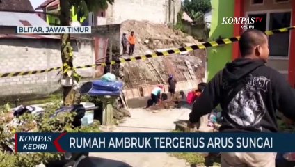 Descargar video: Tergerus Arus Sungai, Rumah Warga Roboh