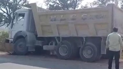 रीवा: हाइवा वाहन की चपेट में आने से युवक की हुई दर्दनाक मौत