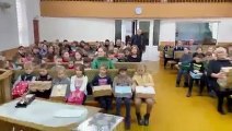 Ukrainian children receive Christmas gifts and hampers donated by Peterborough schools