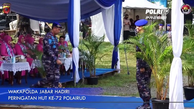 Wakapolda Jabar Hadiri Upacara Dalam Rangka Memperingati Hut Polairud ke 72 Tahun 2022