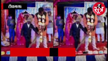बीजेपी विधायक ने तलवार से 41 केक काटकर मनाया जन्मदिन, मंच पर बेटे के साथ चलाई तलवार