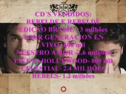 Promoção RBD Tour Empezar Desde Cero VIEJITAS ROCK´S