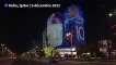 Football : à Doha, les légendes Pelé et Kylian Mbappé affichées côte à côte sur les Twin Towers