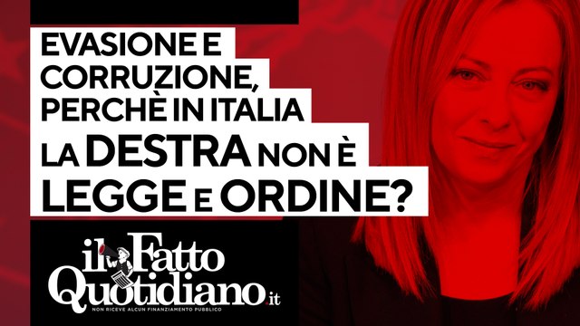 Evasione e corruzione, perché in Italia la destra non è legge e ordine? Segui la diretta con Peter Gomez